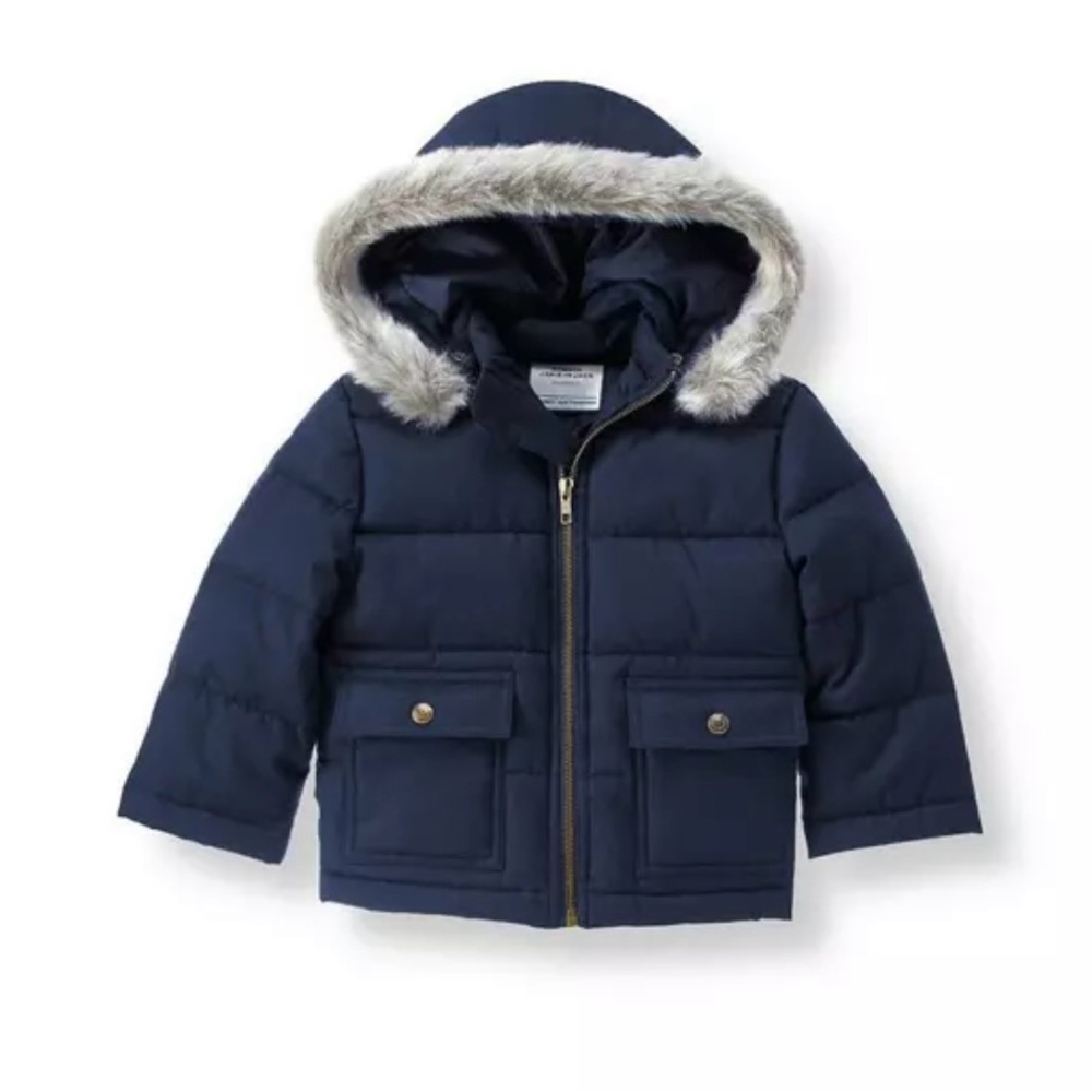 Janie and Jack Herringbone Puffer Coat size 2T